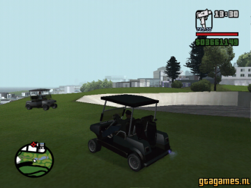 Gepimpt golfkarretje.