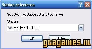 Schrijfopruiming Station Selecteren