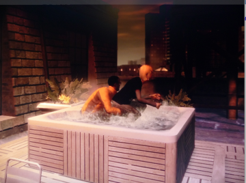 Lekker knus in het bubbelbad