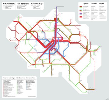 Railway Map Belgium