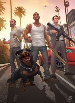 grand theft auto V   The standoff By patrickbrown d5rnf43