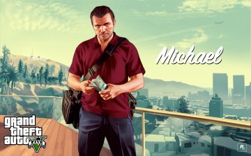 V michael with money