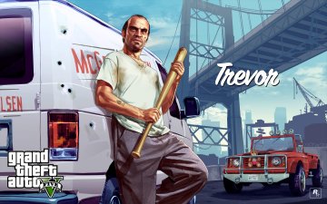 V trevor with Van
